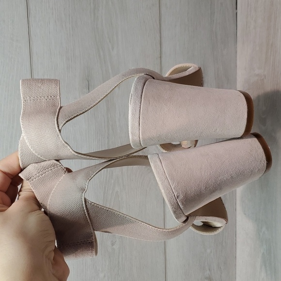 Vince Camuto Women Citriana Leather Blush Ankle Strap Block Heels shoes sz 11M - Picture 7 of 12